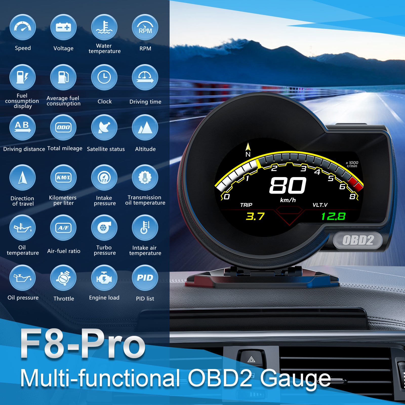 F8 pro Head Up Display